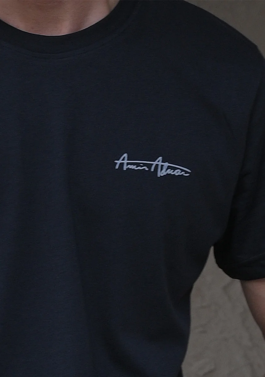 Jersey Round Neck Black  T-Shirt - Image 3