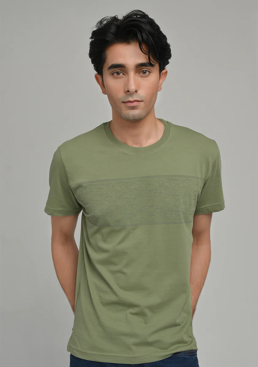 Jersey Round Neck Cuban Green T-Shirt - Image 3