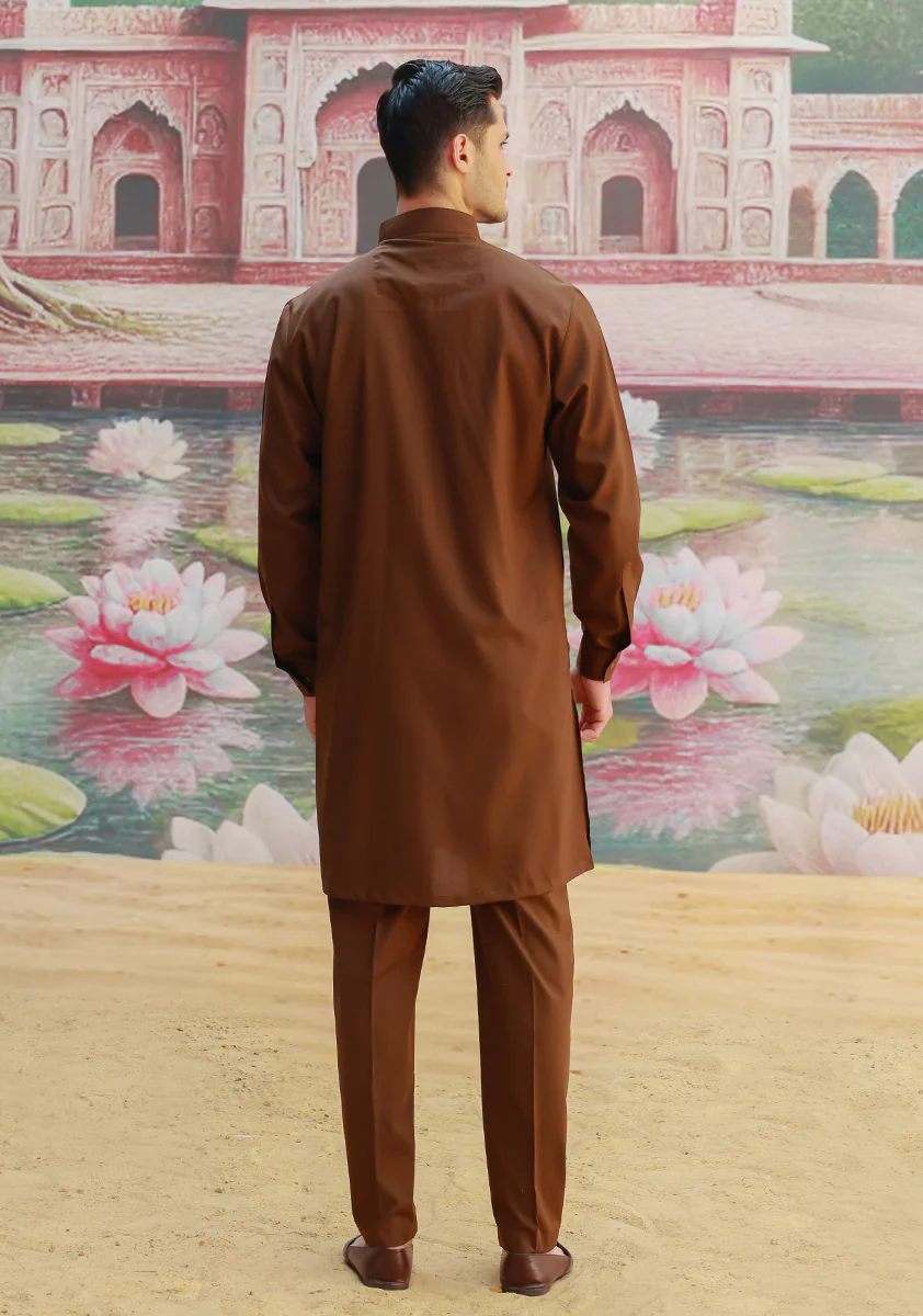 Poly Viscose Maluki Desert Palm Slim Fit Suit - Image 5