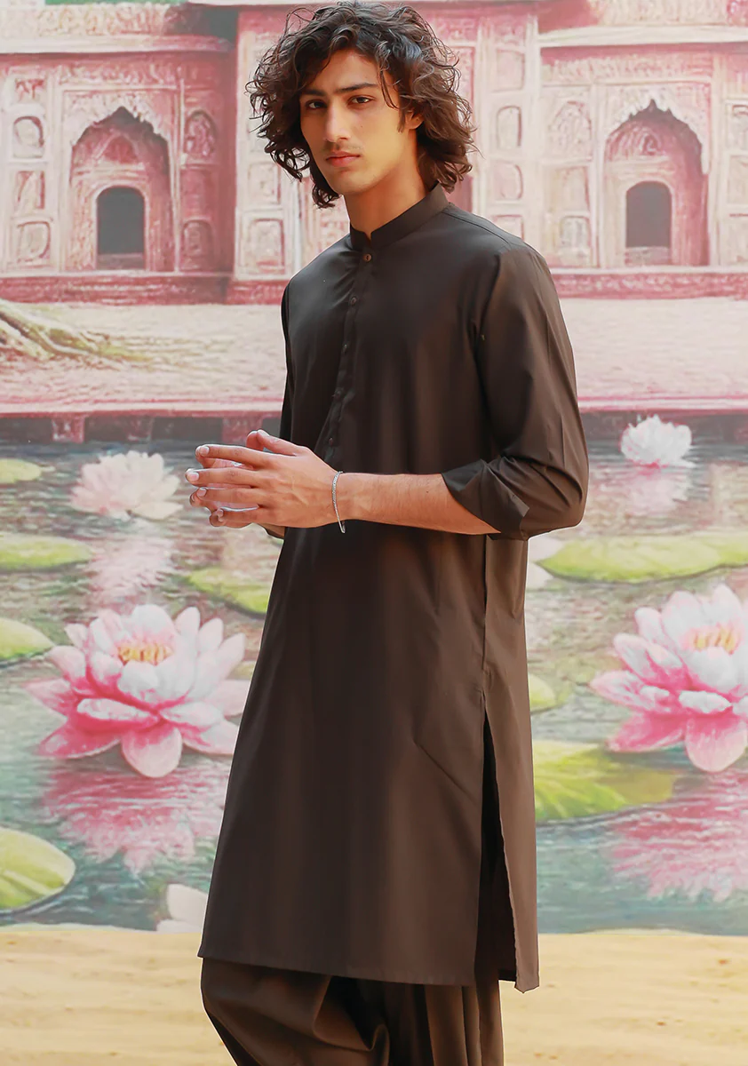 Poly Viscose Maluki Forest Night  Slim Fit Suit - Image 3