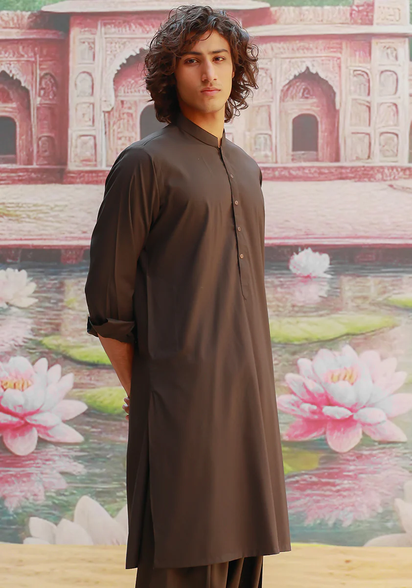 Poly Viscose Maluki Forest Night  Slim Fit Suit - Image 4