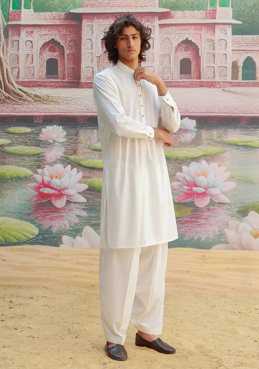 Poly Viscose Cloud Dancer Classic Fit Suit - Image 3