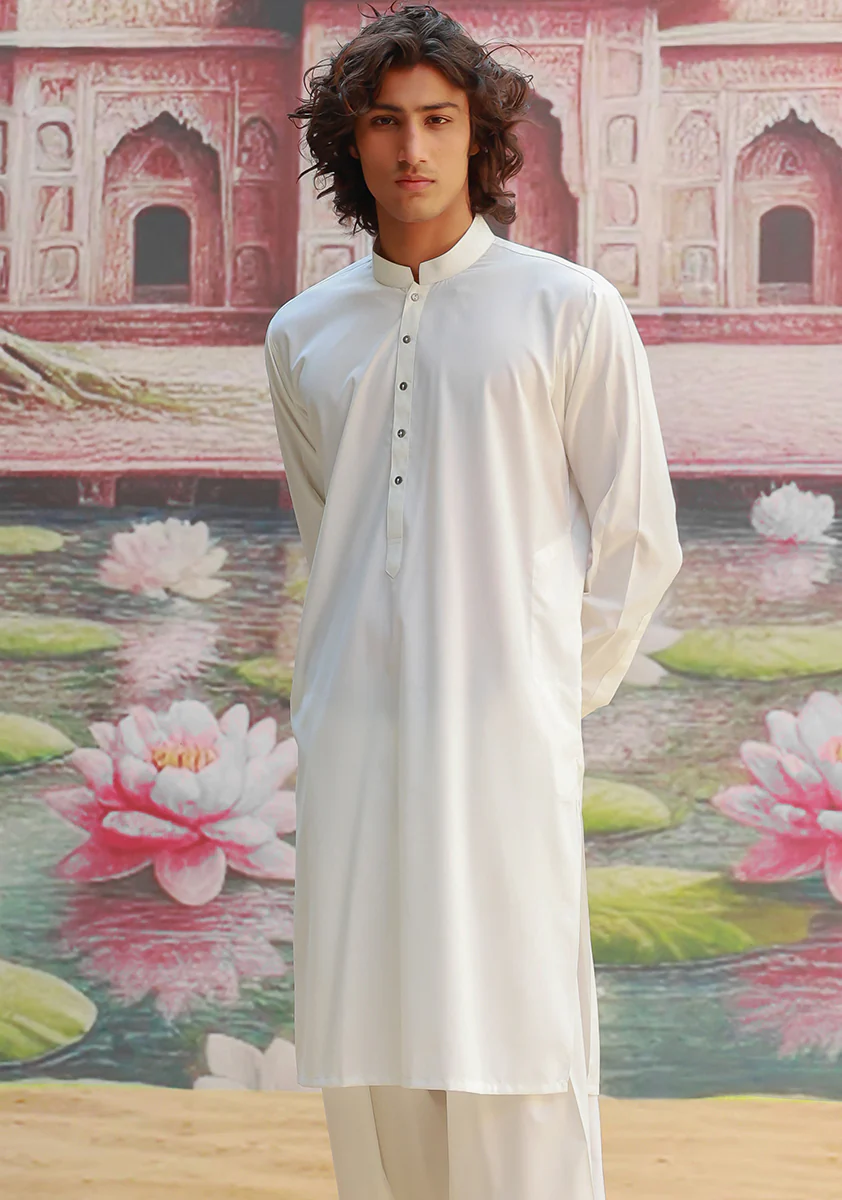Poly Viscose Cloud Dancer Classic Fit Suit - Image 4
