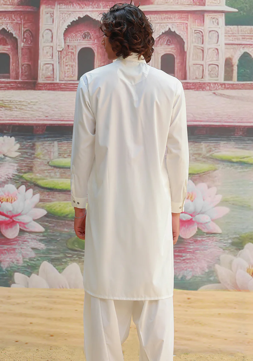 Poly Viscose Cloud Dancer Classic Fit Suit - Image 5