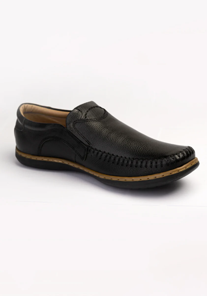 Men's Classic Leather Black Shoes - Image 4