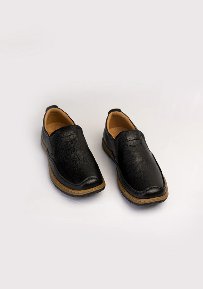Men's Classic Leather Black Shoes - Image 3
