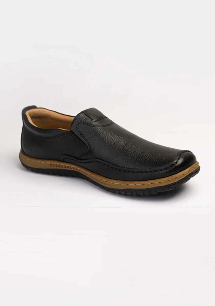 Men's Classic Leather Black Shoes - Image 4
