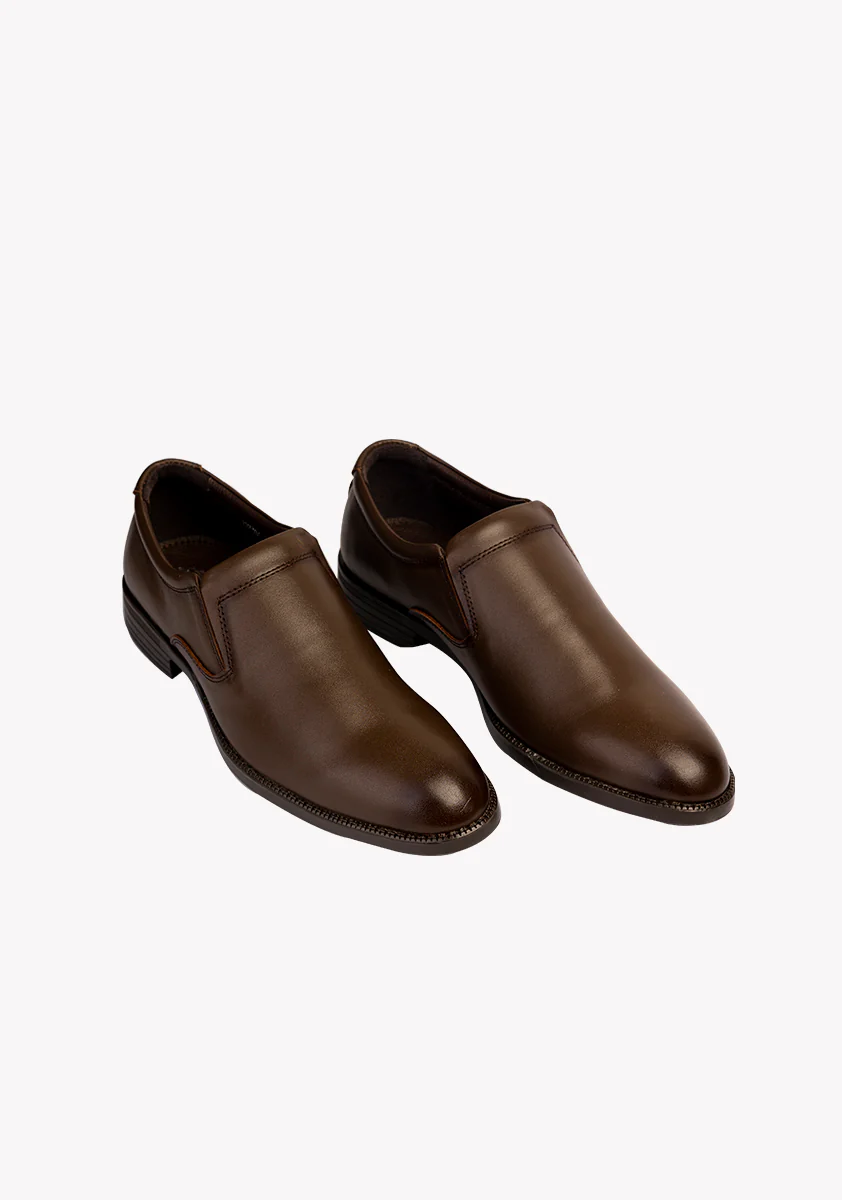 Men's Classic Leather Brown Shoes - Image 3