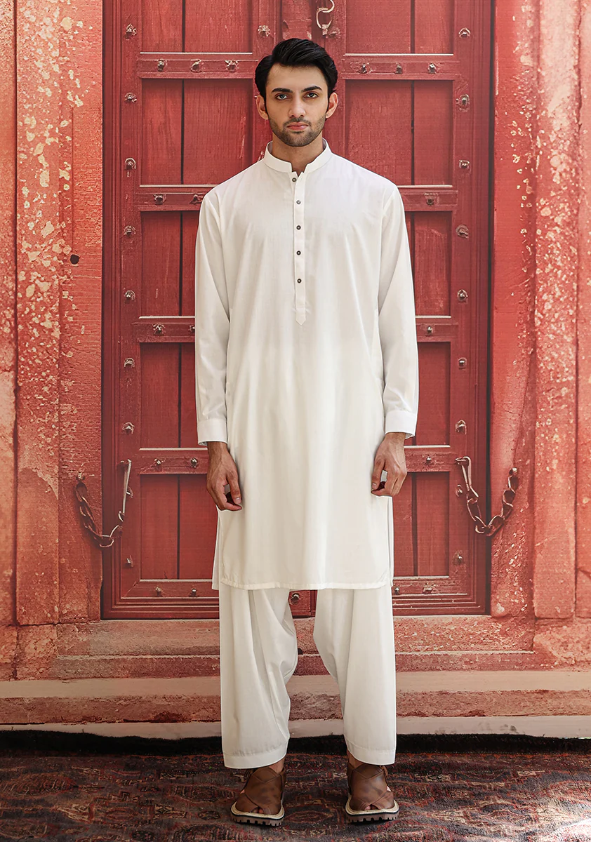 Poly Viscose Cloud Dancer Classic Fit Suit - Image 3