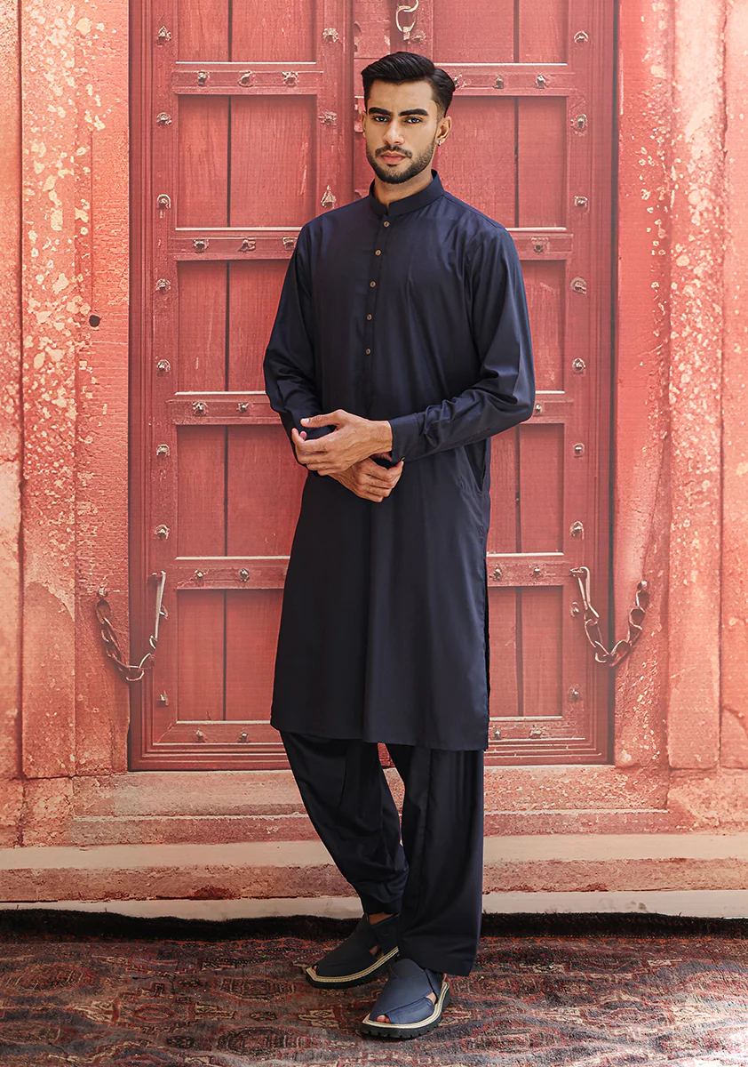 Poly Viscose Navy Blazer Slim Fit Suit - Image 3
