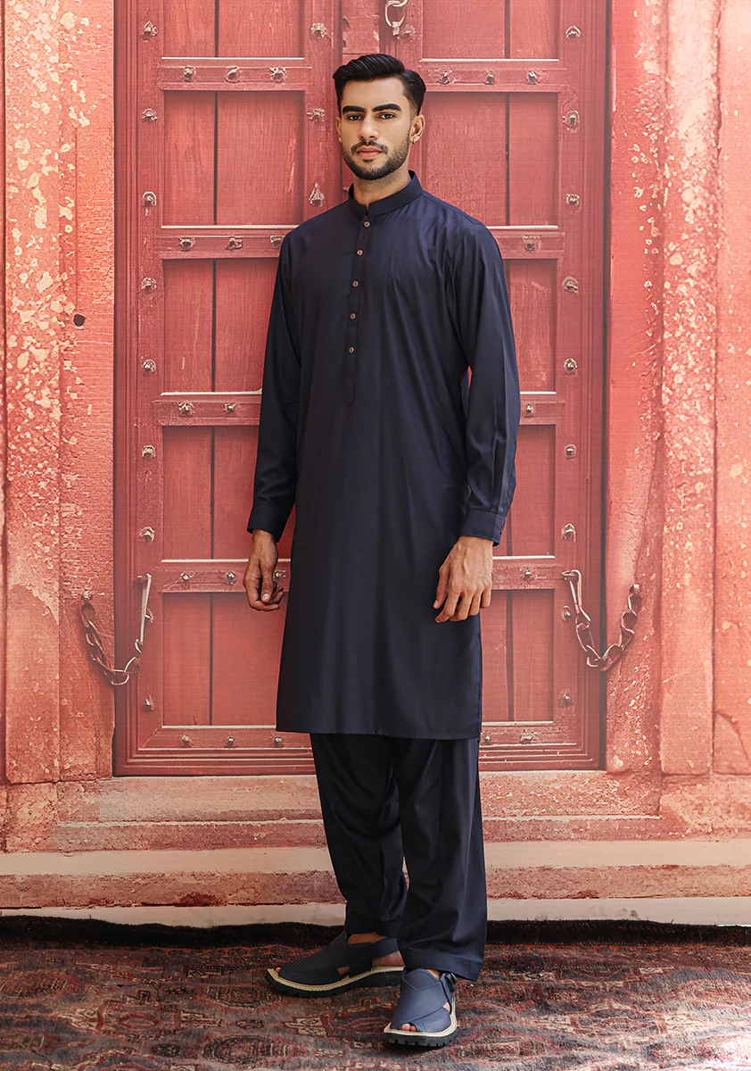 Poly Viscose Navy Blazer Slim Fit Suit - Image 5