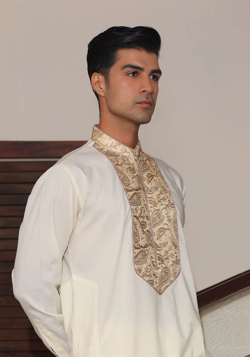 Premium Poly Viscose Vanilla Ice  Embroidered  Suit - Image 5